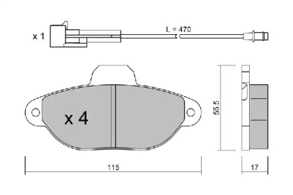 Комплект тормозных колодок AISIN BPFI-1001